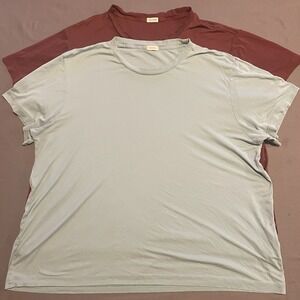 Pair of Son of a Tailor Men's Crew Neck T-Shirt Tencel Cotton Blend Size XL